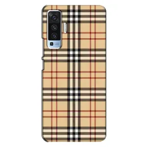 Чехол с Брендами одежды на Виво Х50 (Burberry стиль)