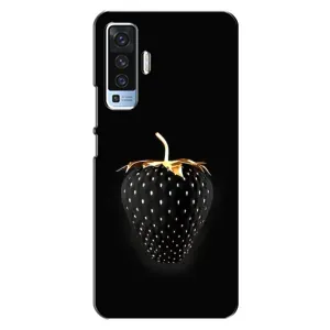 Чехол с изображением вкусной еды для Vivo X50 (Чёрная клубника)