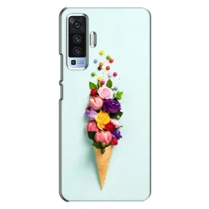 Чехлы с тематикой "ЦВЕТЫ" на Vivo X50 (Цветок-мороженное)