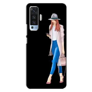 Чохол з картинкою Модні Дівчата Vivo X50 (Дівчина з телефоном)