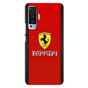 Силиконовый бампер с картинкой машины на Vivo X50 (Ferrari Logo)