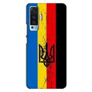 Чехлы УПА (Красно-Чёрный) на Vivo X50 (Флаг УПА)