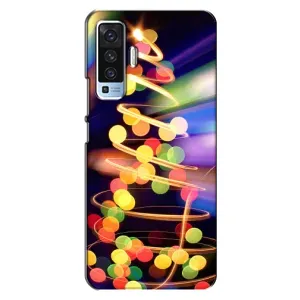Чехол Новогодняя Елка на Vivo X50 (Гирлянды)