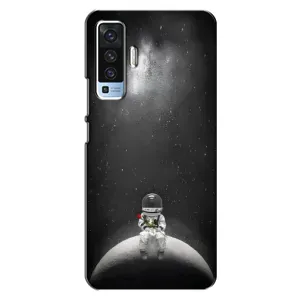 Силиконовый Чехол с принтом "Космонавты" на Vivo X50 (Космонавт романтик)