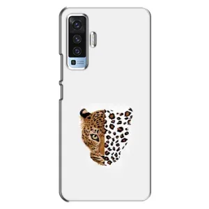 Чохол з леопардовим принтом на Vivo X50 (Леопард на білому)