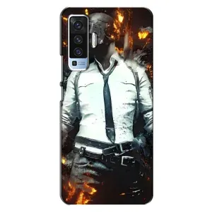 Силиконовый чехол с картинкой "Герой Pubg" на Vivo X50 (Man Пубг)