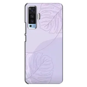 Чехол цветочный дизайн для Vivo X50 (Монстера фиолетовая)