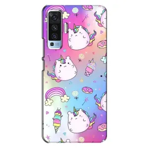 Чехол Unicorn на Vivo X50 (Радуга и Единорог)