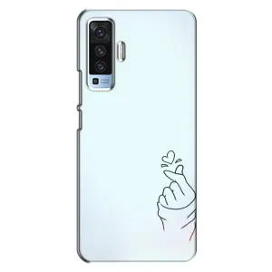 Чохол (Знак сердечка) для Vivo X50 (Сердечко на блакитному)