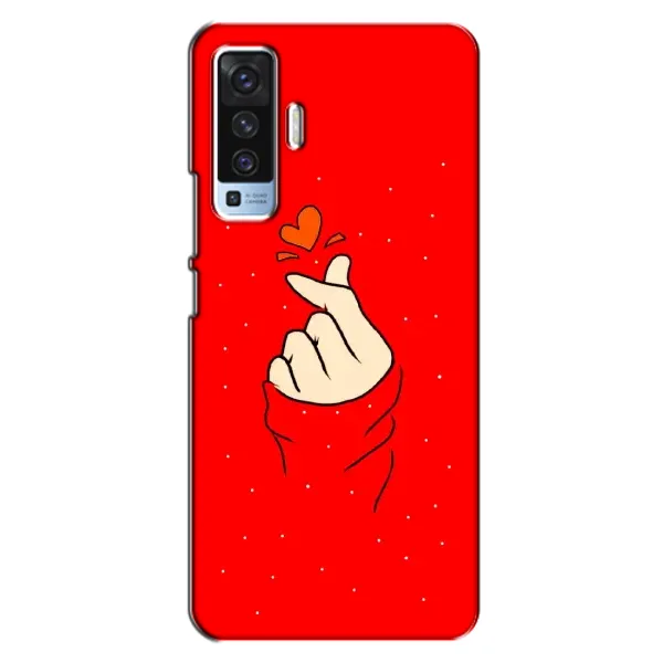 Чехол с рисунком «Сердце на красном» для Vivo X50 Чехол с рисунком «Сердце на красном» для Vivo X50