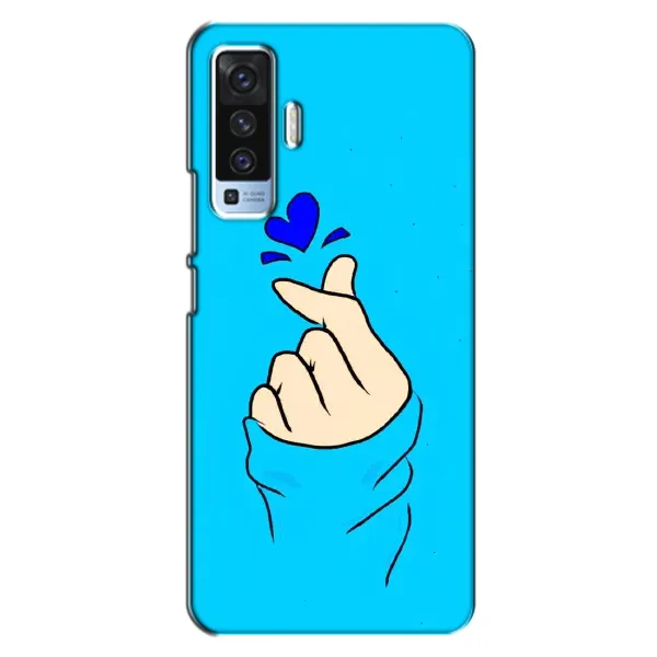 Чехол с рисунком «Сердце на синем» для Vivo X50 Чехол с рисунком «Сердце на синем» для Vivo X50