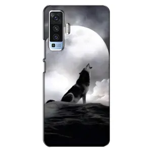 Чехол с Волком на Vivo X50 (Волк и луна)