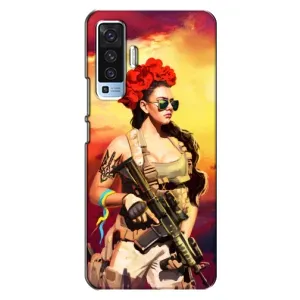 ЗСУ Чехлы (TPU) для Vivo X50 (Женщина солдат)