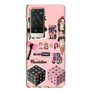 Чехлы с картинкой для Vivo X60 Pro Plus (BLACK PINK коллаж)