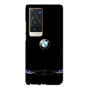 Силиконовый бампер с картинкой машины на Vivo X60 Pro Plus (Черный BMW)