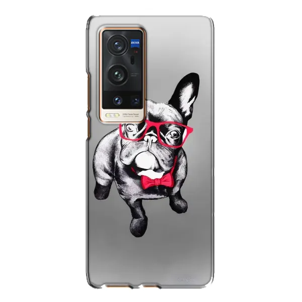 Чехол с рисунком «Бульдог в очках» для Vivo X60 Pro Plus Чехол с рисунком «Бульдог в очках» для Vivo X60 Pro Plus