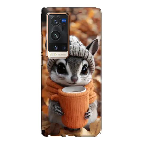 Чехол с рисунком «Грызунчик с кофе» для Vivo X60 Pro Plus Чехол с рисунком «Грызунчик с кофе» для Vivo X60 Pro Plus