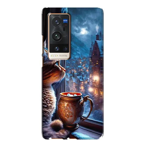 Чехол с рисунком «Кот новогодний» для Vivo X60 Pro Plus Чехол с рисунком «Кот новогодний» для Vivo X60 Pro Plus