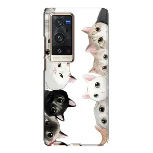 Силіконовий чохол з котиком для Vivo X60 Pro Plus (Коти)