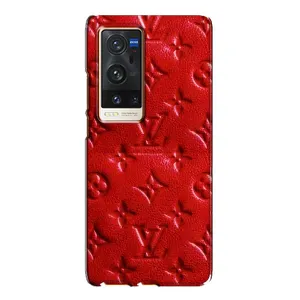 Текстурний Чохол Louis Vuitton для Віво Х60 Про Плюс (Червоний ЛВ)