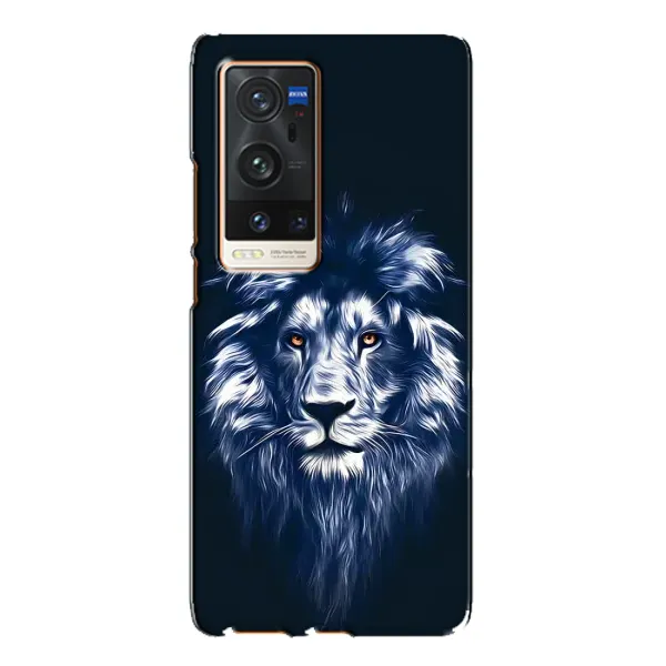 Чехол с рисунком «Лев - синий» для Vivo X60 Pro Plus Чехол с рисунком «Лев - синий» для Vivo X60 Pro Plus