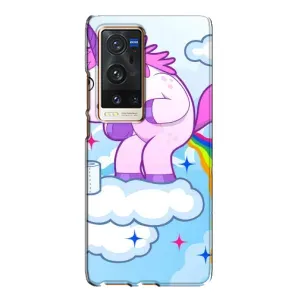 Чехол Unicorn на Vivo X60 Pro Plus (Радуга единорожка)