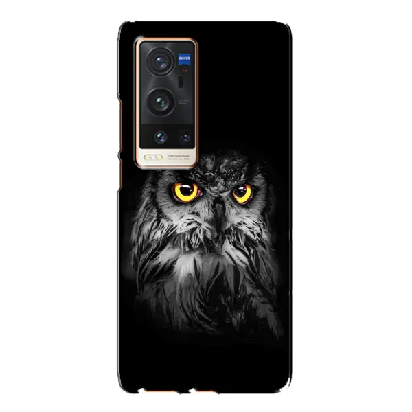 Чехол с рисунком «Сова на чёрном» для Vivo X60 Pro Plus Чехол с рисунком «Сова на чёрном» для Vivo X60 Pro Plus