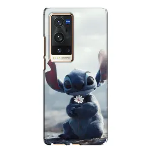 Чехол с рисунком Стич для Vivo X60 Pro Plus (Стич с цветочком)