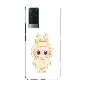 Чехол с принтом Лабубу для Vivo X60 Pro (Бежевый Лабубу)
