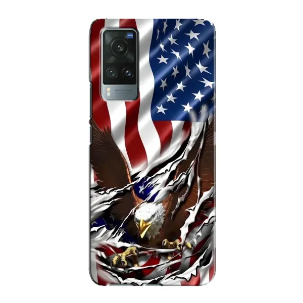 Чехол с рисунком «Флаг USA» для Vivo X60 Pro