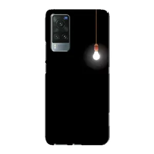 Чехол с картинками на черном фоне для Vivo X60 Pro (Лампочка)