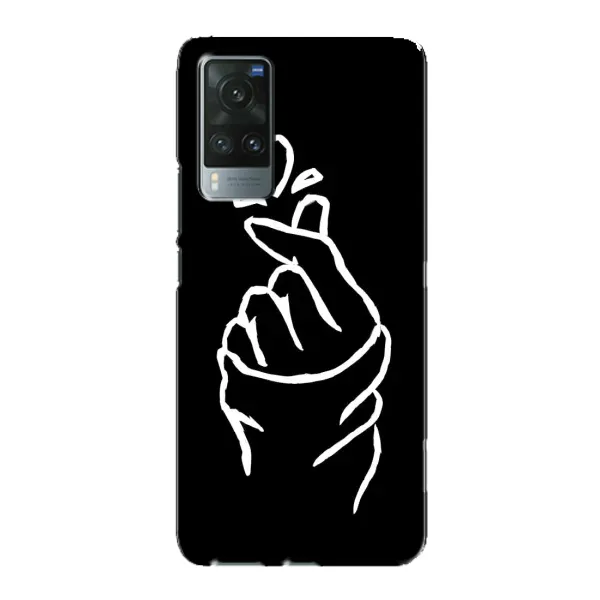 Чехол с рисунком «Сердце на черном» для Vivo X60 Pro Чехол с рисунком «Сердце на черном» для Vivo X60 Pro