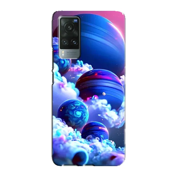 Чехол с рисунком «Синие планеты» для Vivo X60 Pro Чехол с рисунком «Синие планеты» для Vivo X60 Pro