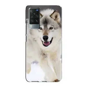 Чехол с Волком на Vivo X60 Pro (Волк на снегу)