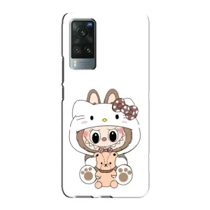 Чехол с принтом Лабубу для Vivo X60 (Белый Лабубу)