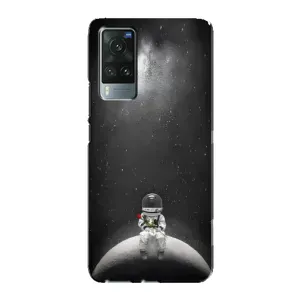 Силіконовый Чохол з принтом "Космонавти" на Vivo X60 (Космонавт романтик)