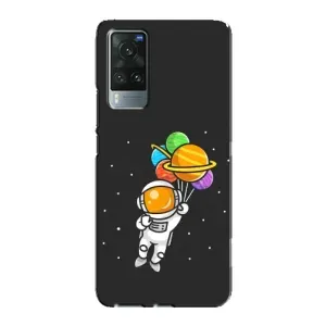 Силіконовый Чохол з принтом "Космонавти" на Vivo X60 (Космонавт з кульками)