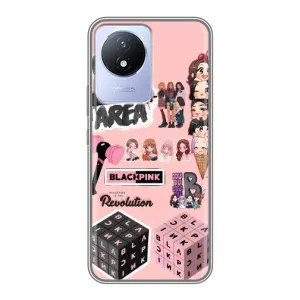 Чехлы с картинкой для Vivo Y02 (BLACK PINK коллаж)