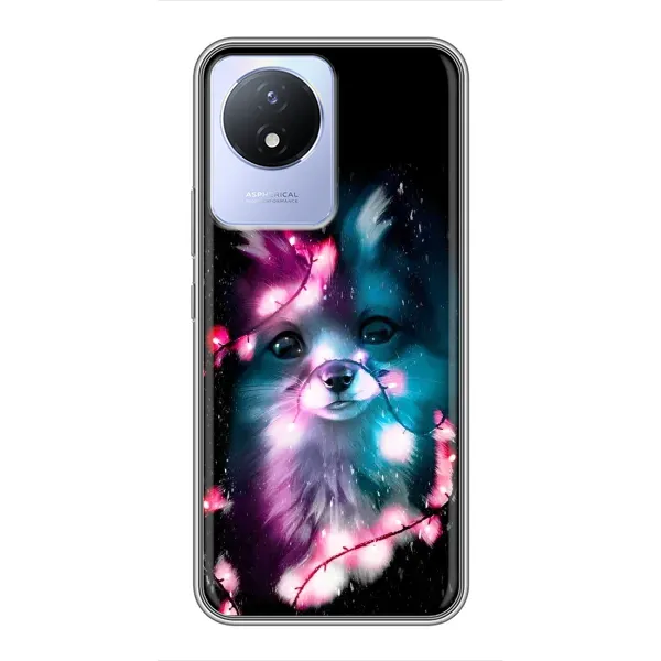 Чехол с рисунком «Черная Лиса» для Vivo Y02 Чехол с рисунком «Черная Лиса» для Vivo Y02