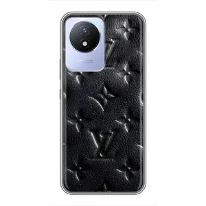 Текстурний Чохол Louis Vuitton для Віво Y02 (Чорний ЛВ)
