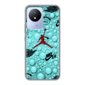 Силиконовый Чехол Nike Air Jordan на Виво Y02 (Джордан Найк)