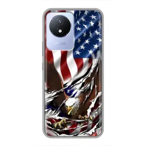 Чехол Флаг USA для Vivo Y02 (Флаг USA)