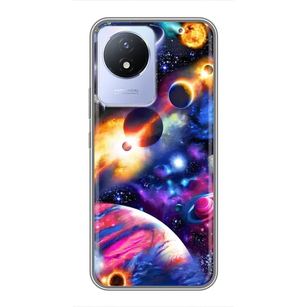 Чехол с рисунком «Космический мир» для Vivo Y02 Чехол с рисунком «Космический мир» для Vivo Y02
