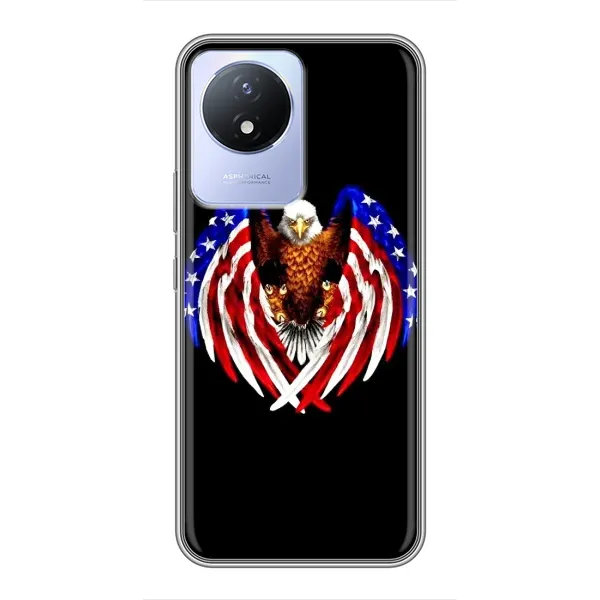 Чехол с рисунком «Крылья США» для Vivo Y02 Чехол с рисунком «Крылья США» для Vivo Y02