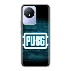 Чехол (TPU) с картинкой "Лого Пабг" на Виво Y02 (Лого PUBG)