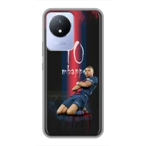 Чехол (TPU) с Футболистом на Vivo Y02 (MBAPPE 10)