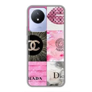 Чехол (Dior, Prada, YSL, Chanel) для Vivo Y02 (Модница)