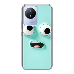 Силиконовые Чехлы (смешные стикеры) для Vivo Y02 (Забавное мятное лицо)