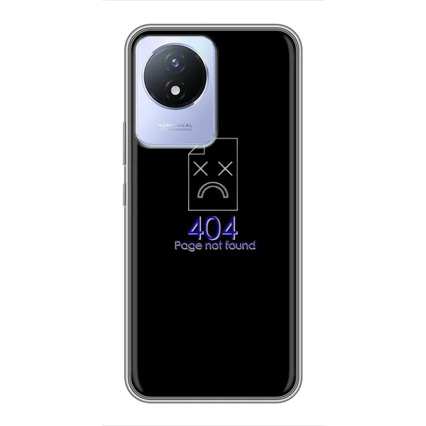 Чехол с рисунком «Ошибка 404» для Vivo Y02 Чехол с рисунком «Ошибка 404» для Vivo Y02