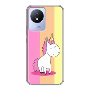 Чехол Unicorn на Vivo Y02 (Радужный Единорог)